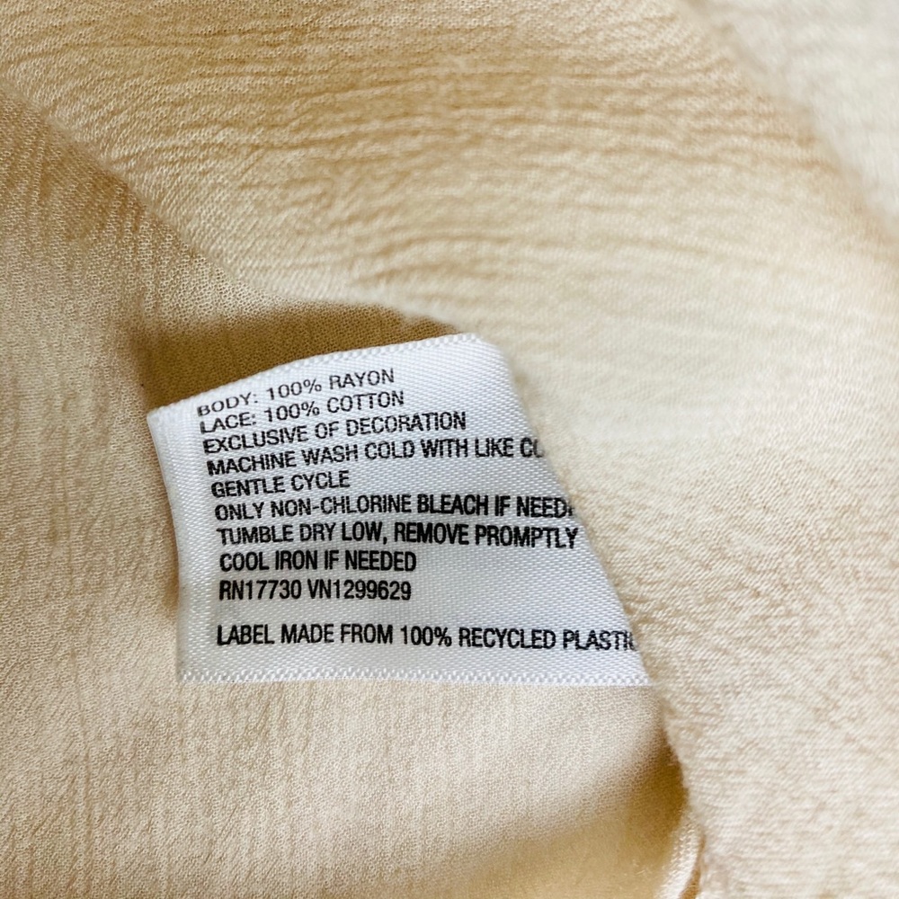 Knox Rose Small Cream Short Sleeve Blouse - Picture 8 of 8